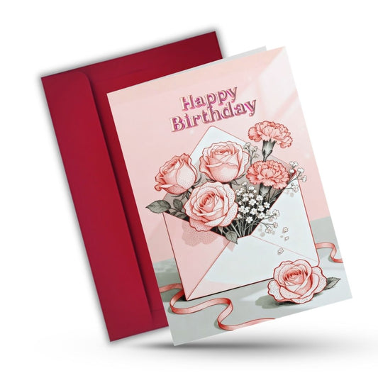 Birthday Greeting Card with Envelope - Gift for Loved Ones, Colleague, Friend