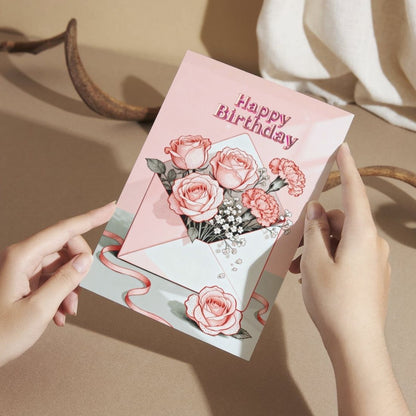 Birthday Greeting Card with Envelope - Gift for Loved Ones, Colleague, Friend
