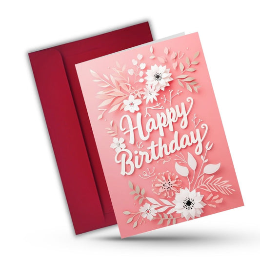 Birthday Greeting Card with Envelope - Gift for Loved Ones, Colleague, Friend