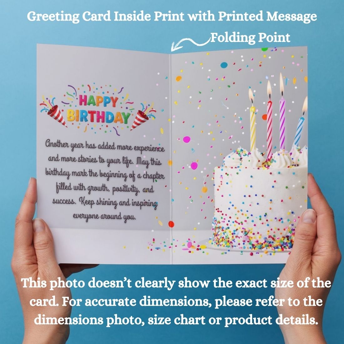 Birthday Greeting Card with Envelope - Gift for Loved Ones, Colleague, Friend