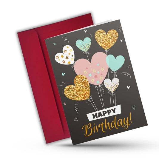 Birthday Greeting Card with Envelope - Gift for Loved Ones, Colleague, Friend