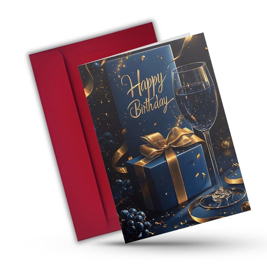 Birthday Greeting Card with Envelope - Gift for Loved Ones, Colleague, Friend