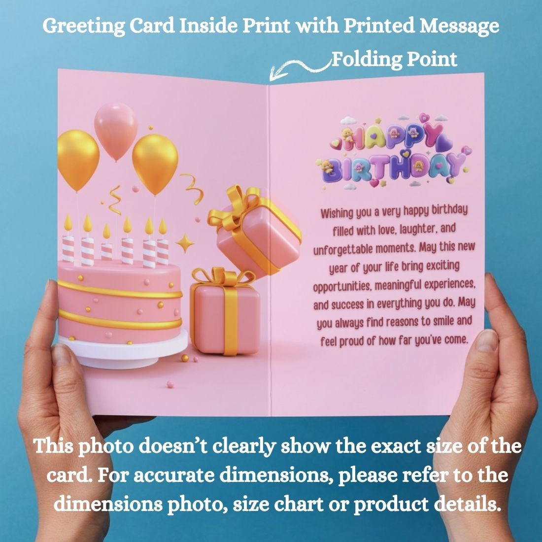 Birthday Greeting Card with Envelope - Gift for Loved Ones, Colleague, Friend