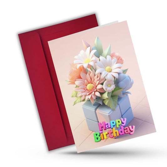 Birthday Greeting Card with Envelope - Gift for Loved Ones, Colleague, Friend