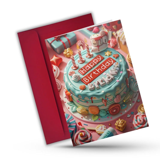 Birthday Greeting Card with Envelope - Gift for Loved Ones, Colleague, Friend