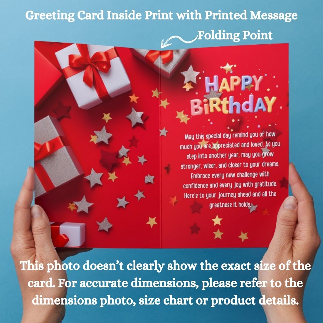 Birthday Greeting Card with Envelope - Gift for Loved Ones, Colleague, Friend