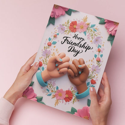 Friendship Day Greeting Card with Envelope - Gift for Bestie Best Friend BFF