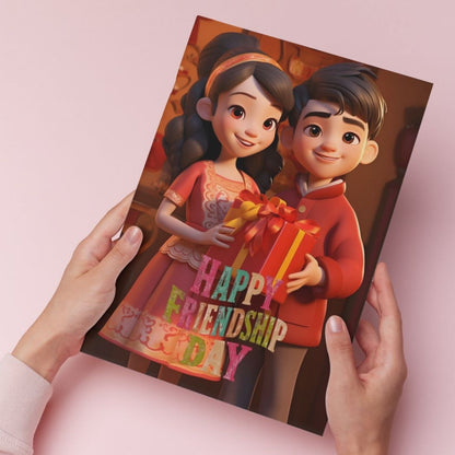 Friendship Day Greeting Card with Envelope - Gift for Bestie Best Friend BFF