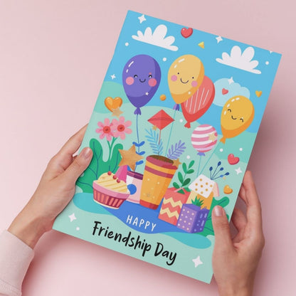Friendship Day Greeting Card with Envelope - Gift for Bestie Best Friend BFF