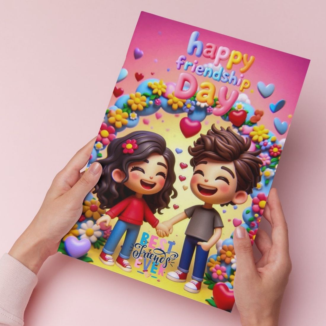Friendship Day Greeting Card with Envelope - Gift for Bestie Best Friend BFF