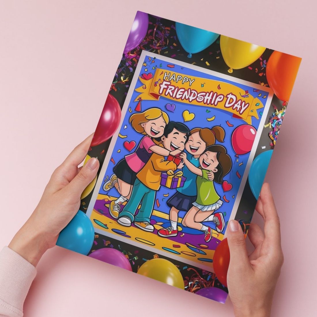 Friendship Day Greeting Card with Envelope - Gift for Bestie Best Friend BFF