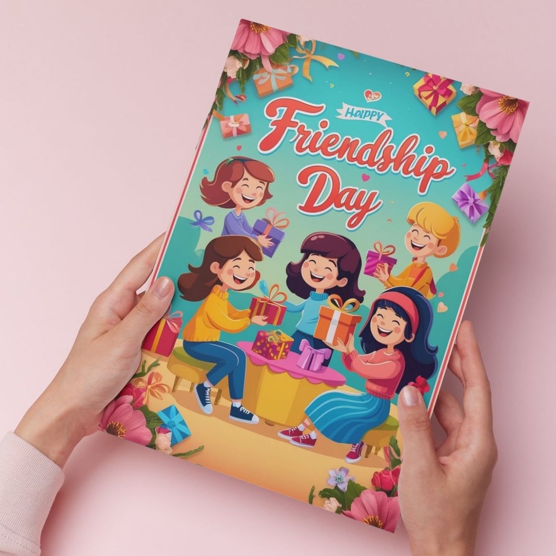 Friendship Day Greeting Card with Envelope - Gift for Bestie Best Friend BFF
