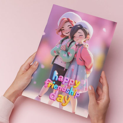 Friendship Day Greeting Card with Envelope - Gift for Bestie Best Friend BFF