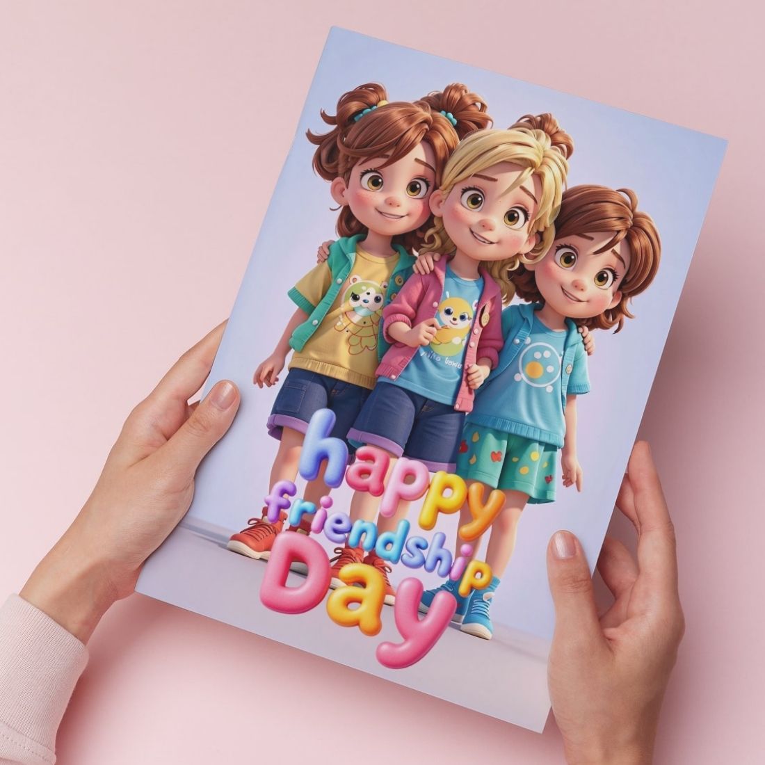 Friendship Day Greeting Card with Envelope - Gift for Bestie Best Friend BFF