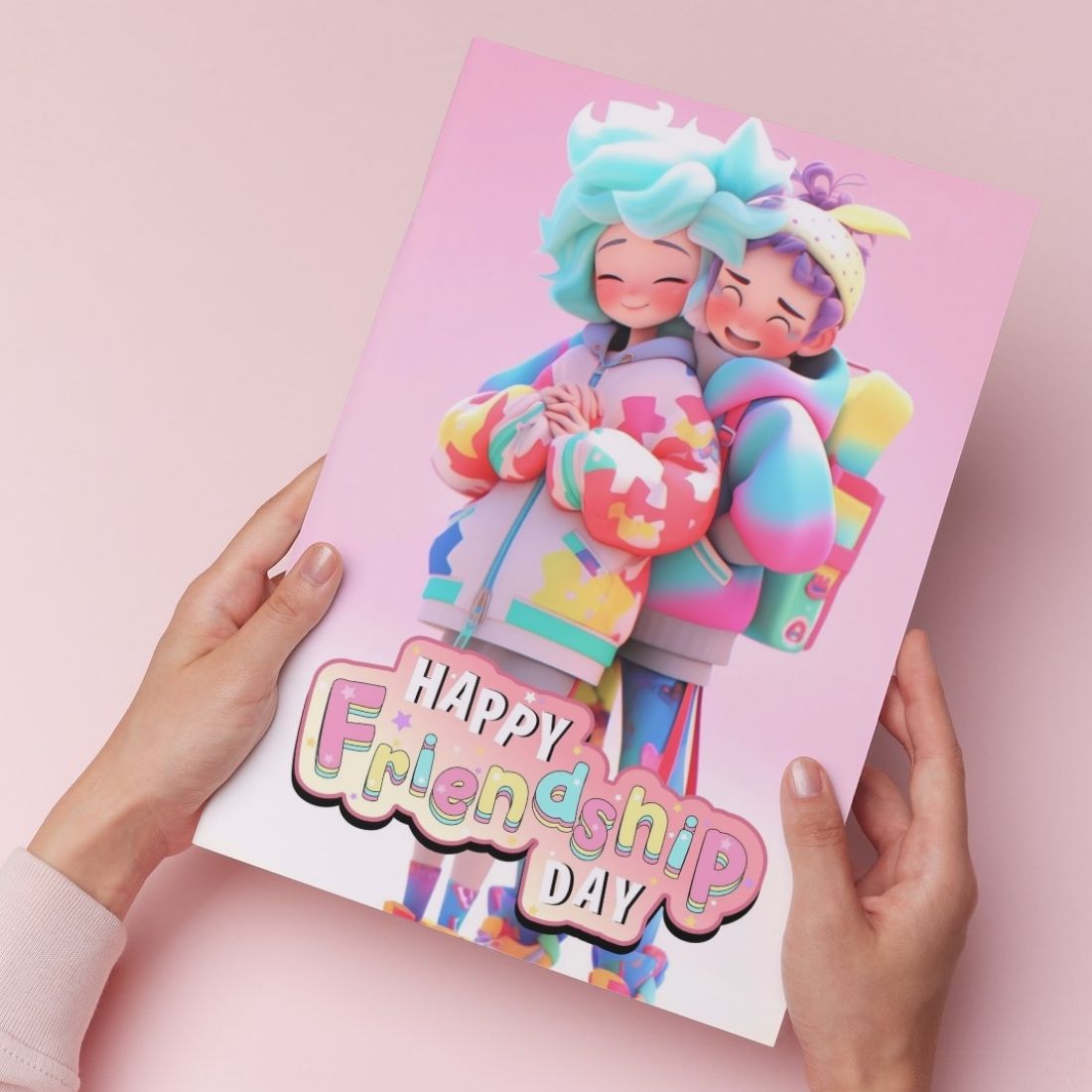 Friendship Day Greeting Card with Envelope - Gift for Bestie Best Friend BFF