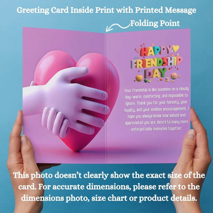 Friendship Day Greeting Card with Envelope - Gift for Bestie Best Friend BFF