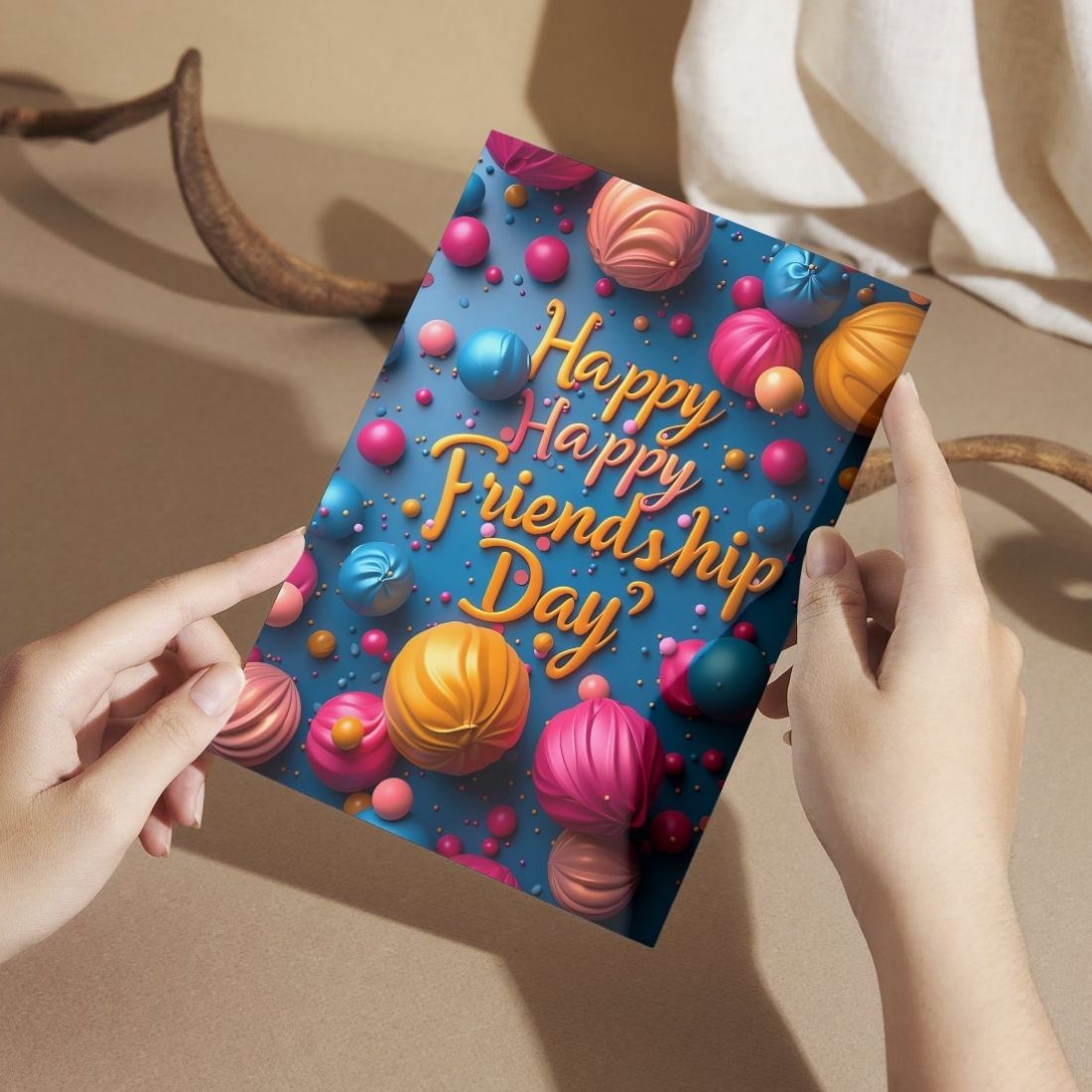 Friendship Day Greeting Card with Envelope - Gift for Bestie Best Friend BFF