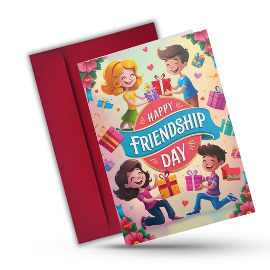 Friendship Day Greeting Card with Envelope - Gift for Bestie Best Friend BFF