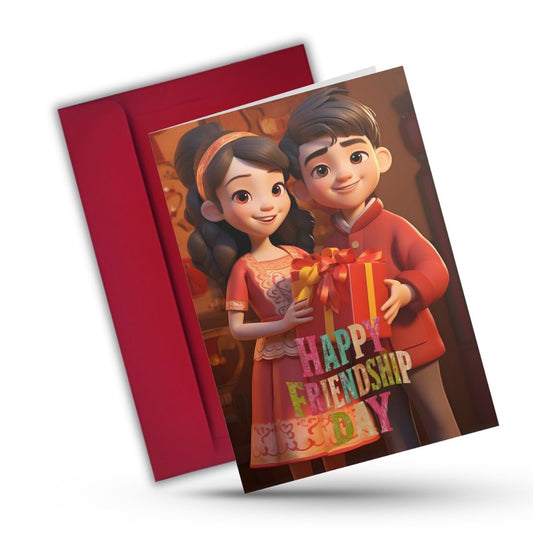 Friendship Day Greeting Card with Envelope - Gift for Bestie Best Friend BFF