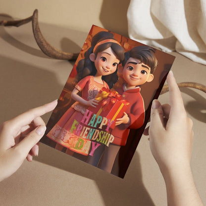 Friendship Day Greeting Card with Envelope - Gift for Bestie Best Friend BFF