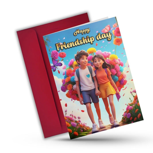 Friendship Day Greeting Card with Envelope - Gift for Bestie Best Friend BFF