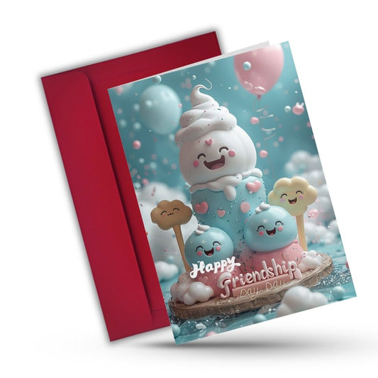 Friendship Day Greeting Card with Envelope - Gift for Bestie Best Friend BFF