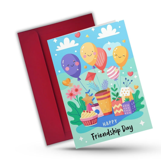 Friendship Day Greeting Card with Envelope - Gift for Bestie Best Friend BFF
