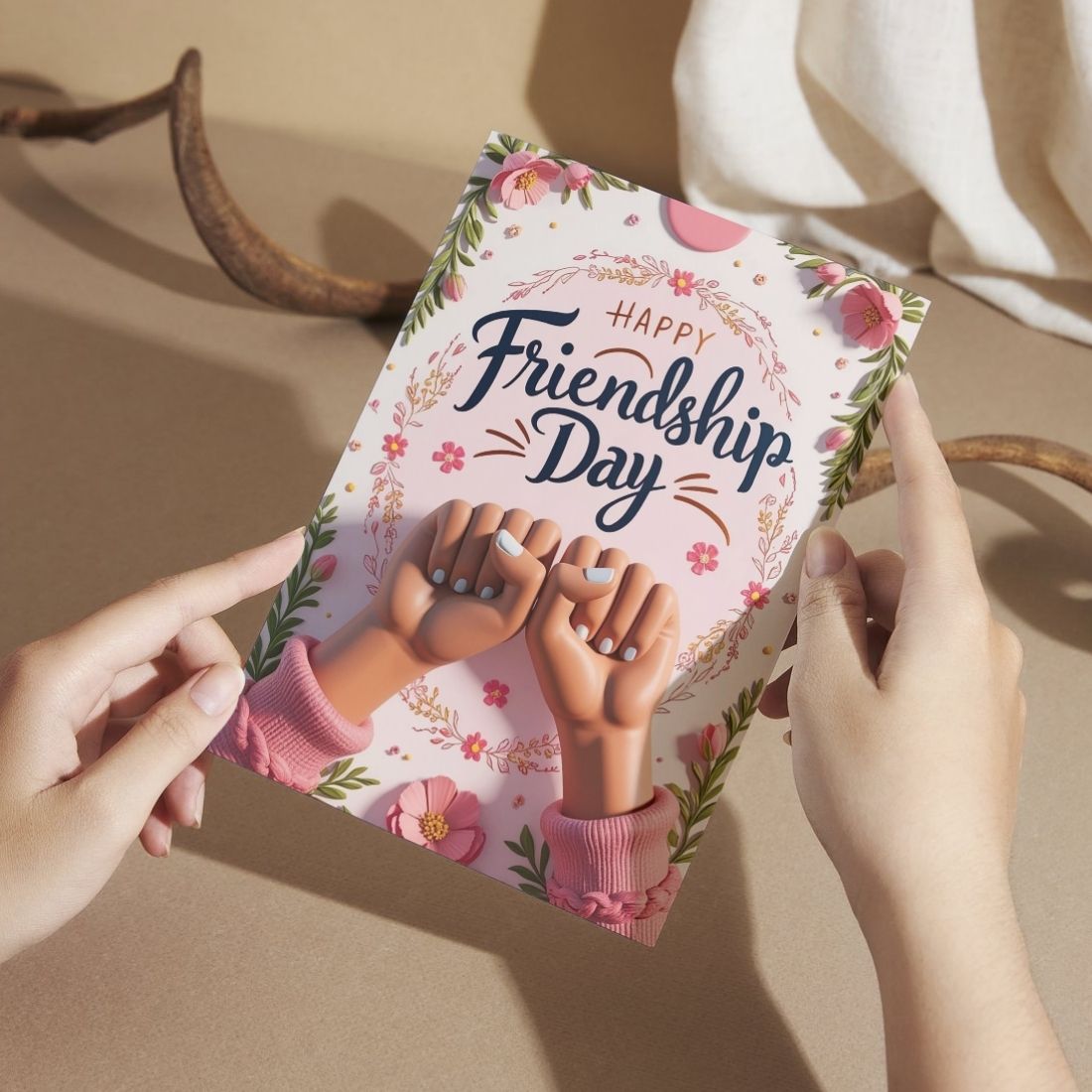Friendship Day Greeting Card with Envelope - Gift for Bestie Best Friend BFF