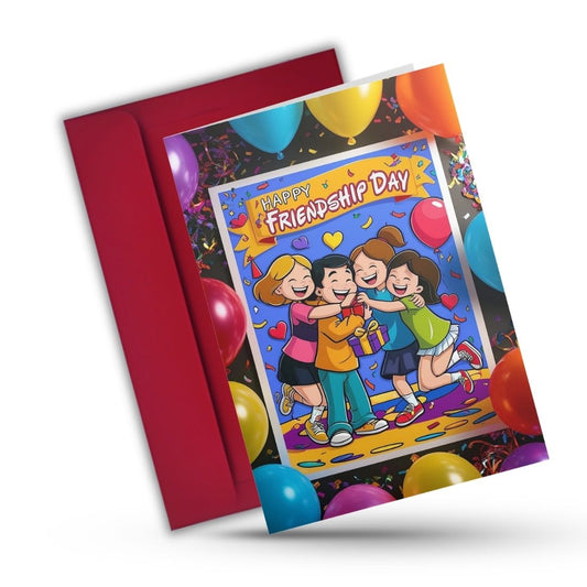 Friendship Day Greeting Card with Envelope - Gift for Bestie Best Friend BFF