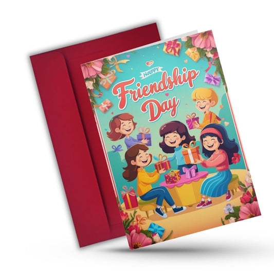 Friendship Day Greeting Card with Envelope - Gift for Bestie Best Friend BFF