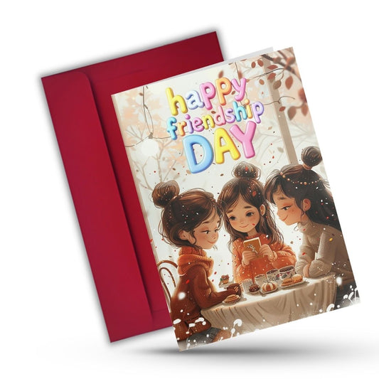 Friendship Day Greeting Card with Envelope - Gift for Bestie Best Friend BFF
