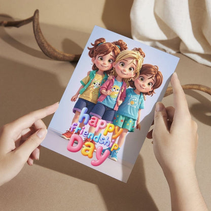 Friendship Day Greeting Card with Envelope - Gift for Bestie Best Friend BFF