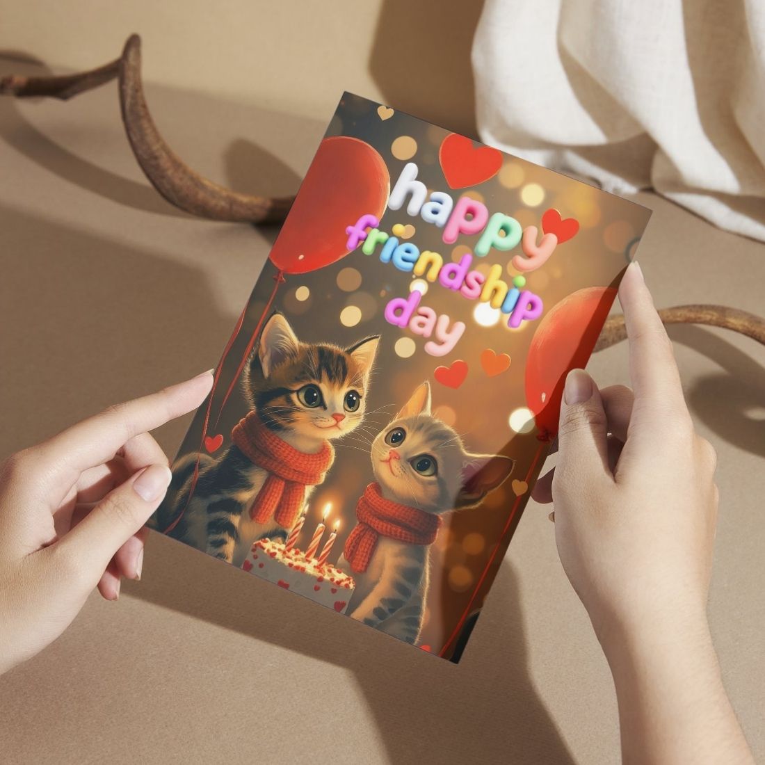 Friendship Day Greeting Card with Envelope - Gift for Bestie Best Friend BFF