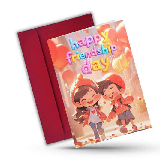 Friendship Day Greeting Card with Envelope - Gift for Bestie Best Friend BFF