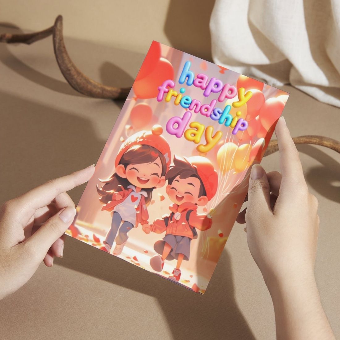 Friendship Day Greeting Card with Envelope - Gift for Bestie Best Friend BFF