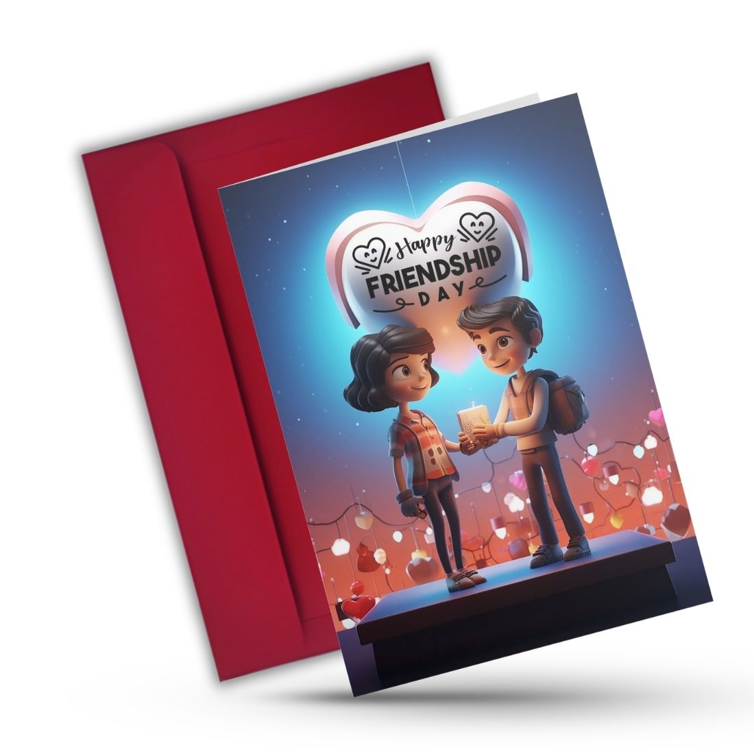 Friendship Day Greeting Card with Envelope - Gift for Bestie Best Friend BFF