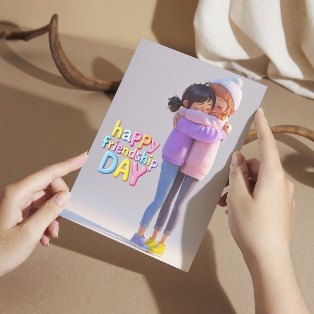 Friendship Day Greeting Card with Envelope - Gift for Bestie Best Friend BFF