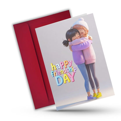 Friendship Day Greeting Card with Envelope - Gift for Bestie Best Friend BFF