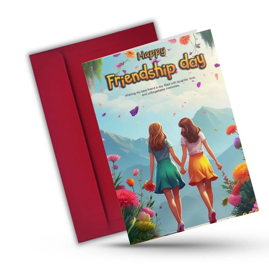 Friendship Day Greeting Card with Envelope - Gift for Bestie Best Friend BFF