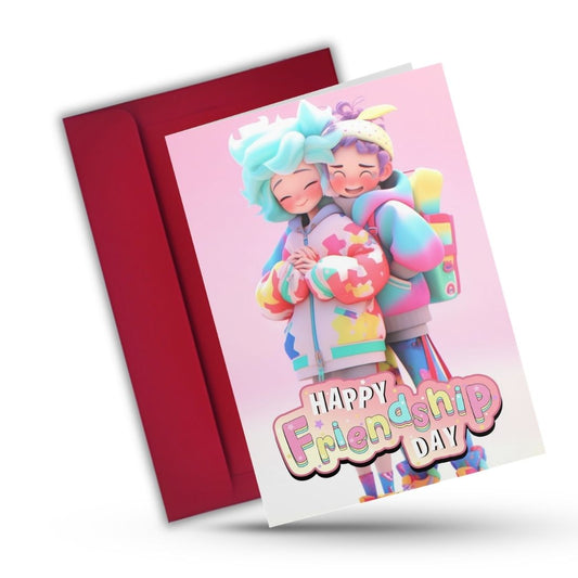 Friendship Day Greeting Card with Envelope - Gift for Bestie Best Friend BFF