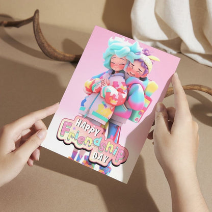 Friendship Day Greeting Card with Envelope - Gift for Bestie Best Friend BFF