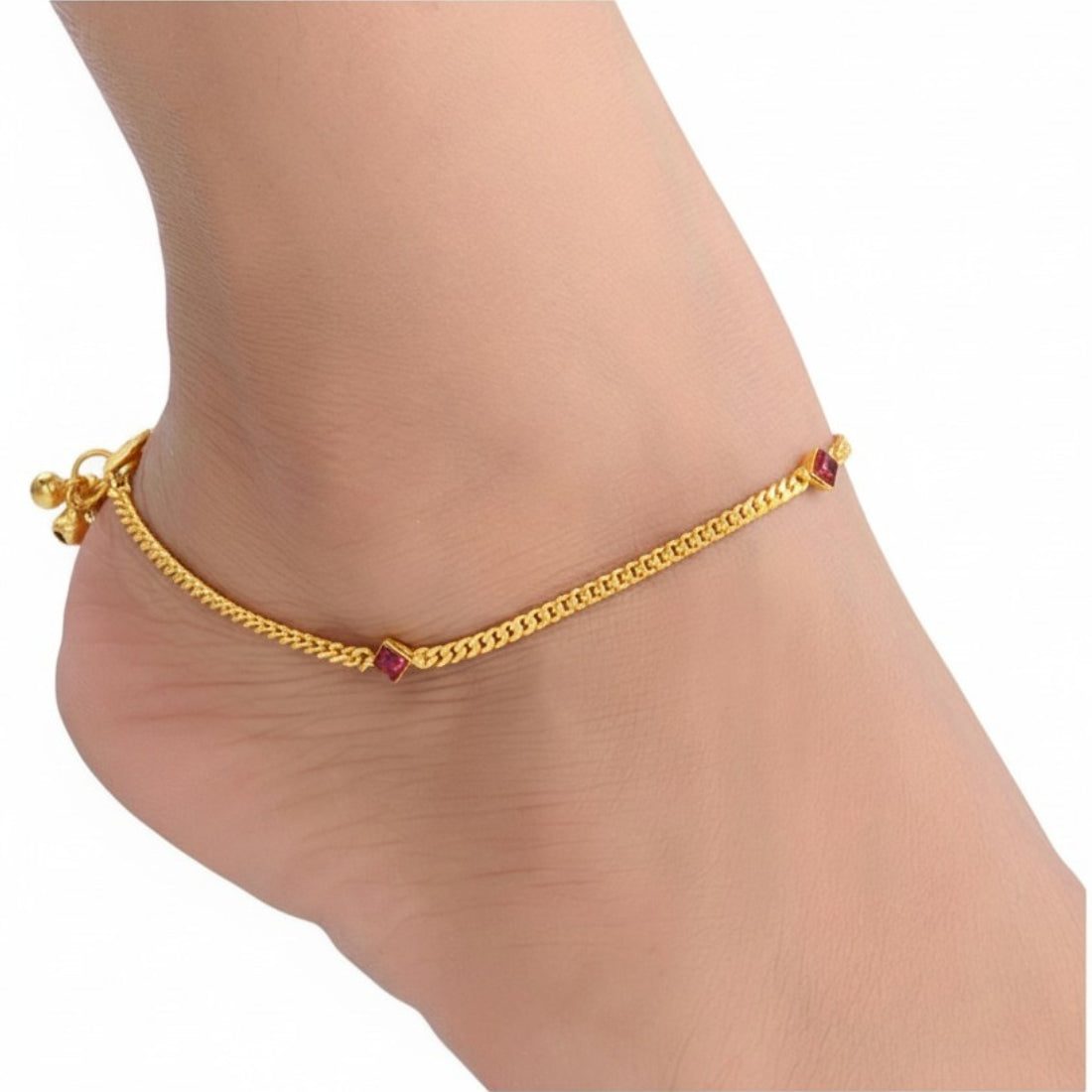 Silver and Gold Plated Ghungroo Payal Anklet with Adjustable Bichhiya Toe Ring Combo Set for Women