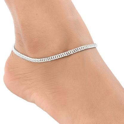 Silver and Gold Plated Ghungroo Payal Anklet with Adjustable Bichhiya Toe Ring Combo Set for Women