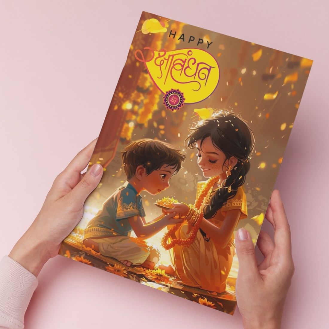 AanyaCentric Raksha Bandhan Card for Brother and Sister — Printed Greeting Card with Envelope