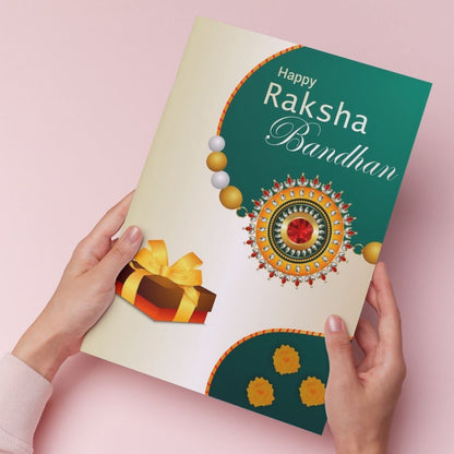 AanyaCentric Raksha Bandhan Card for Brother and Sister — Printed Greeting Card with Envelope