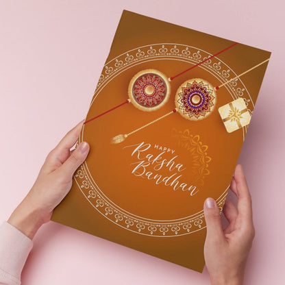 AanyaCentric Raksha Bandhan Card for Brother and Sister — Printed Greeting Card with Envelope