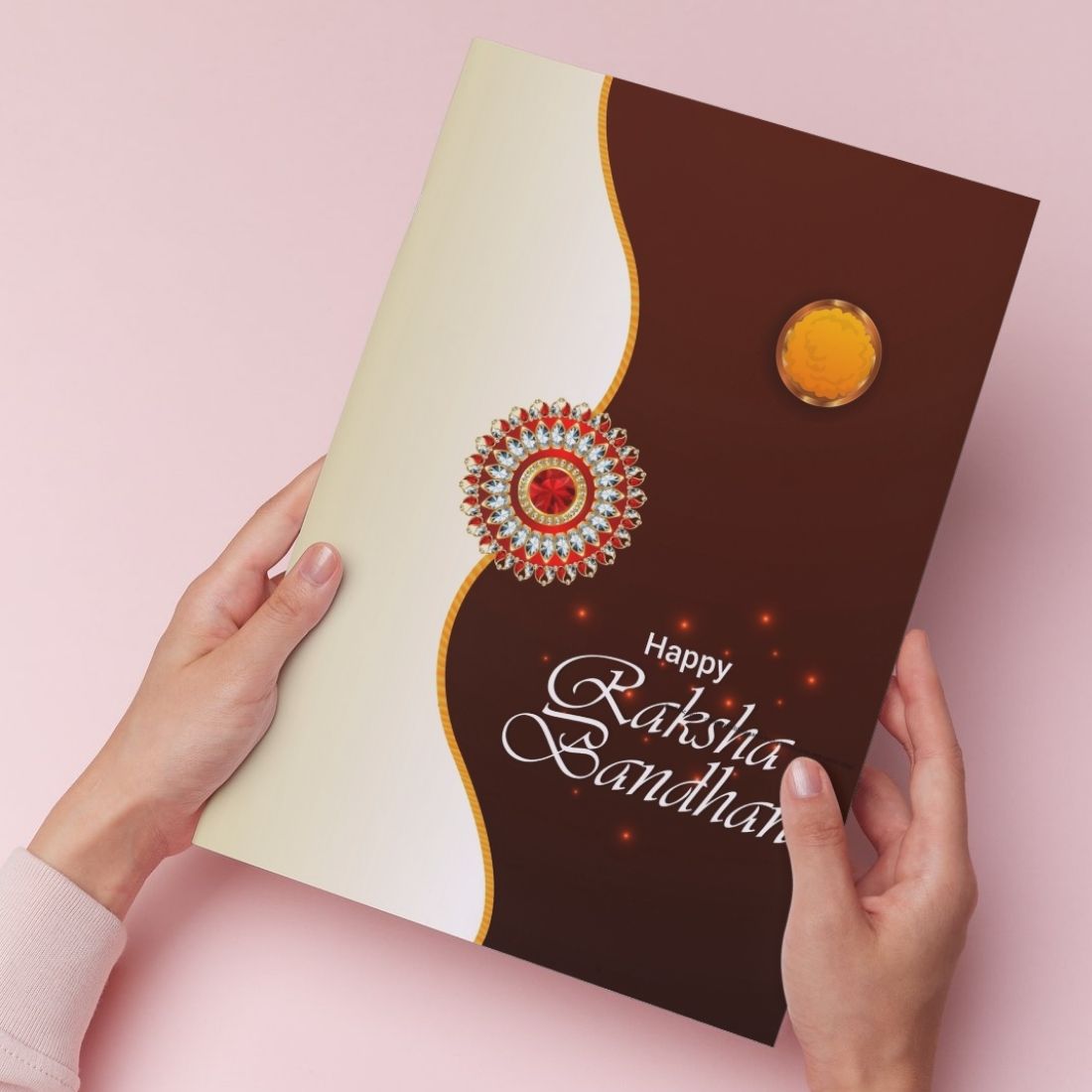 AanyaCentric Raksha Bandhan Card for Brother and Sister — Printed Greeting Card with Envelope