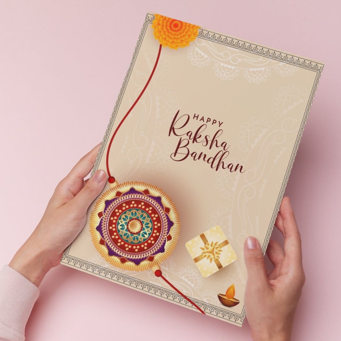 AanyaCentric Raksha Bandhan Card for Brother and Sister — Printed Greeting Card with Envelope