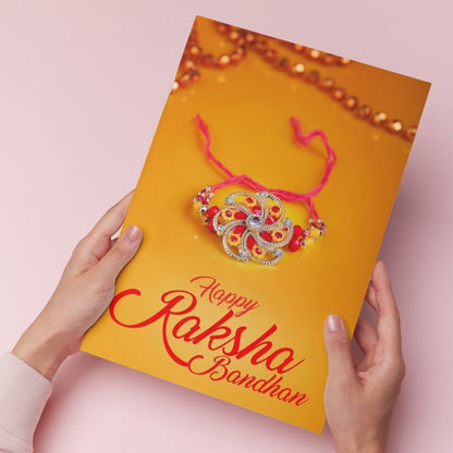 AanyaCentric Raksha Bandhan Card for Brother and Sister — Printed Greeting Card with Envelope