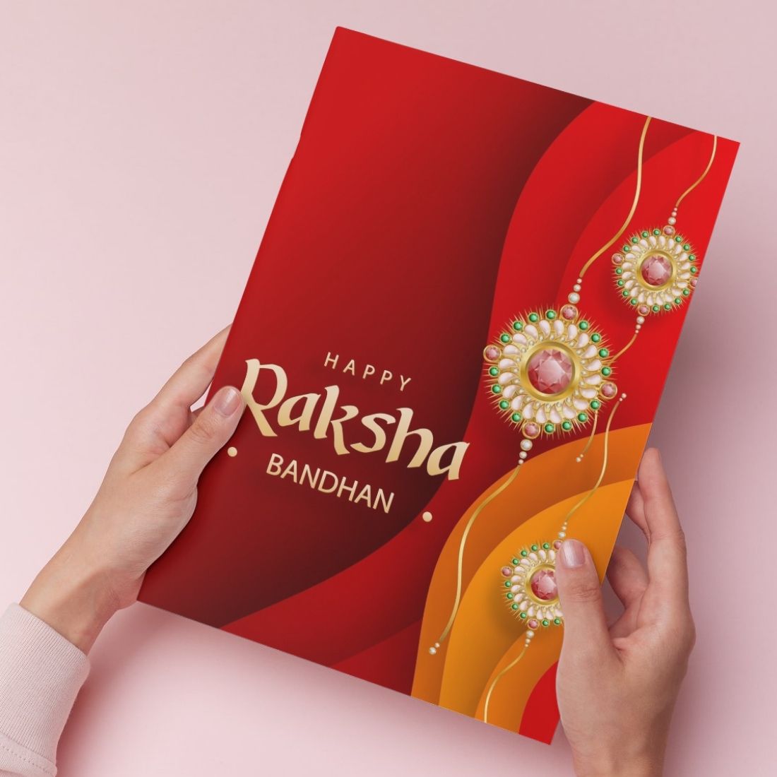 AanyaCentric Raksha Bandhan Card for Brother and Sister — Printed Greeting Card with Envelope